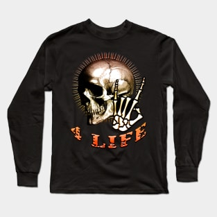 Metal 4 Life Orange Long Sleeve T-Shirt